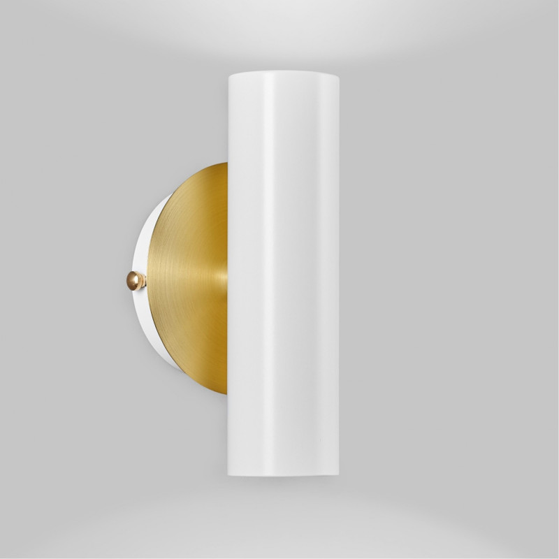Настенный двойной светильник Brass White