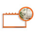 Вешалка настенная с зеркалом Entry Kit3 755*1100 OrangeBrown 8023