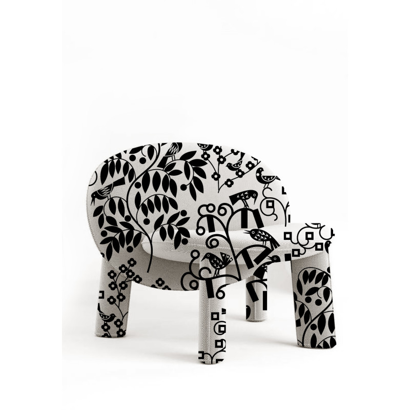 Кресло Dino белое ARHIVE FABRIC SERGIY KOLOS ShishkaProject