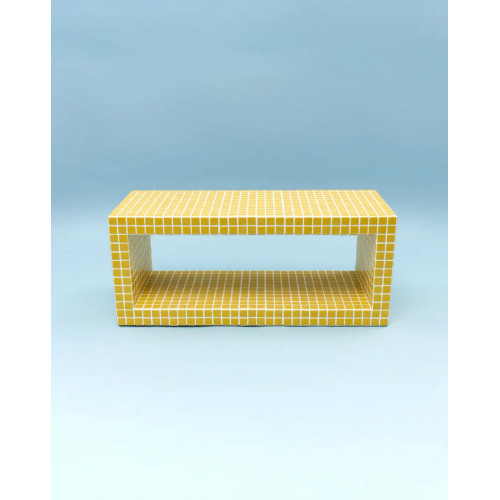 Кавовий столик Cube Flat Table 80/35 см.Tile 2.5 см