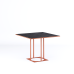 Обідній стіл Avangard SQ 90 оранж Ral 8023 CLEAF Millenium U129 Еліт перламутр чорний