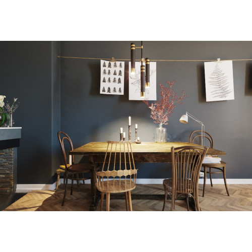 Люстра Level lamp V3 black & brass