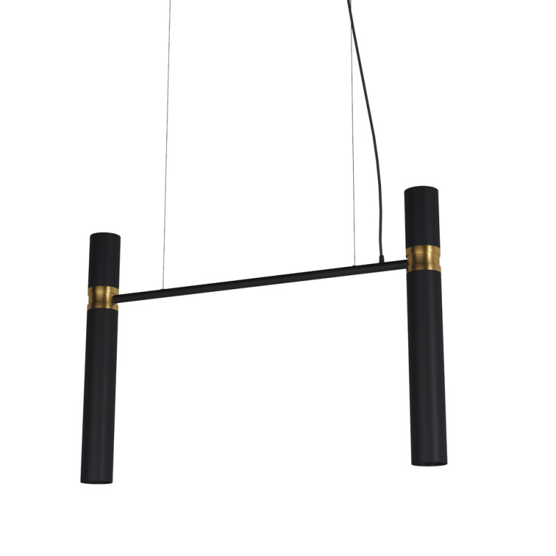 Світильник Tube chandelier арт. 5299  (чорно/золотий 100см)