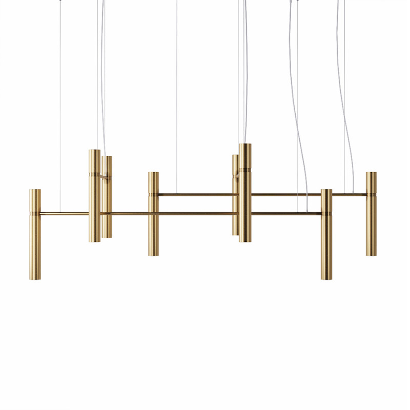 Світильник Tube chandelier арт. 5299 (комплект) золотий