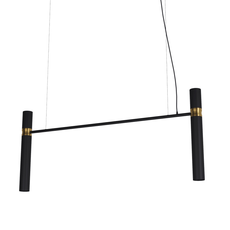 Світильник Tube chandelier арт. 5299  (чорно/золотий 120см)