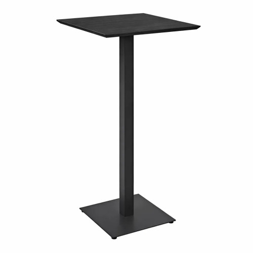 Стол Tetra bar 50 х 50 черный / черный дуб