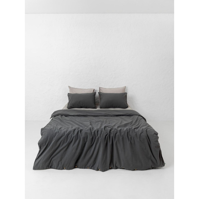 Комплект белья из вареного хлопка Leglo Mix Grey-Slate