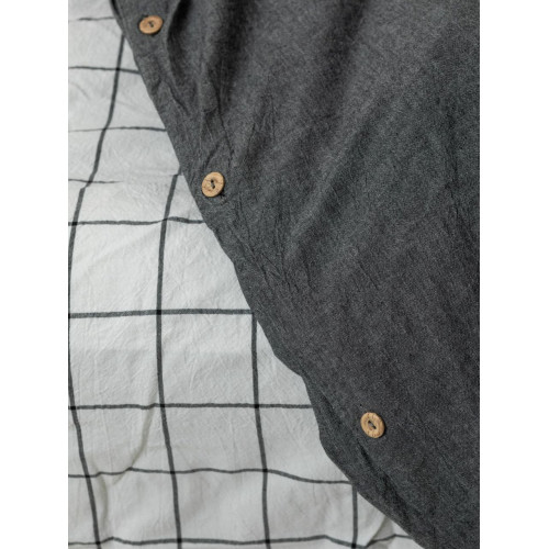 Комплект белья из вареного хлопка Leglo Mix Silver-Grid