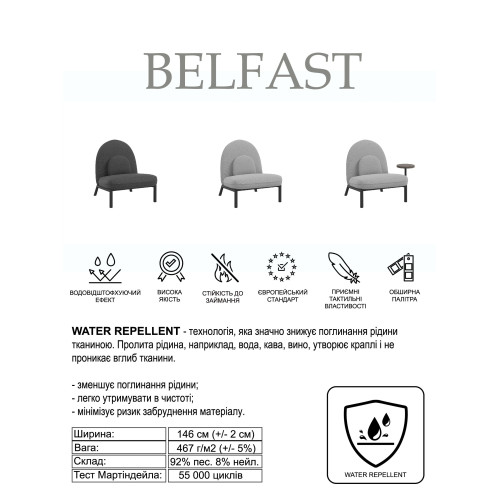 Кресло интерьерное Soft Lounge Belfast черное