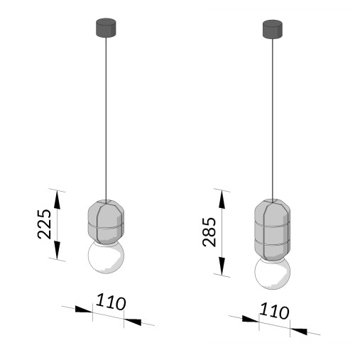 Подвесной светильник Navazi medium vertical pendant