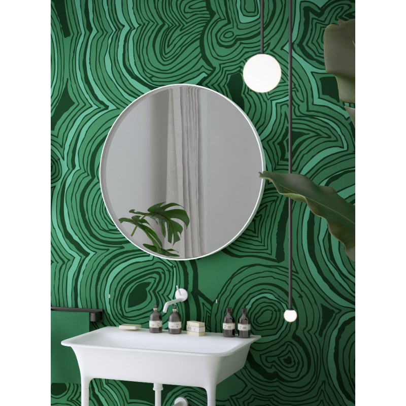 Дизайнерские обои "Малахит" / wallpaper bathroom