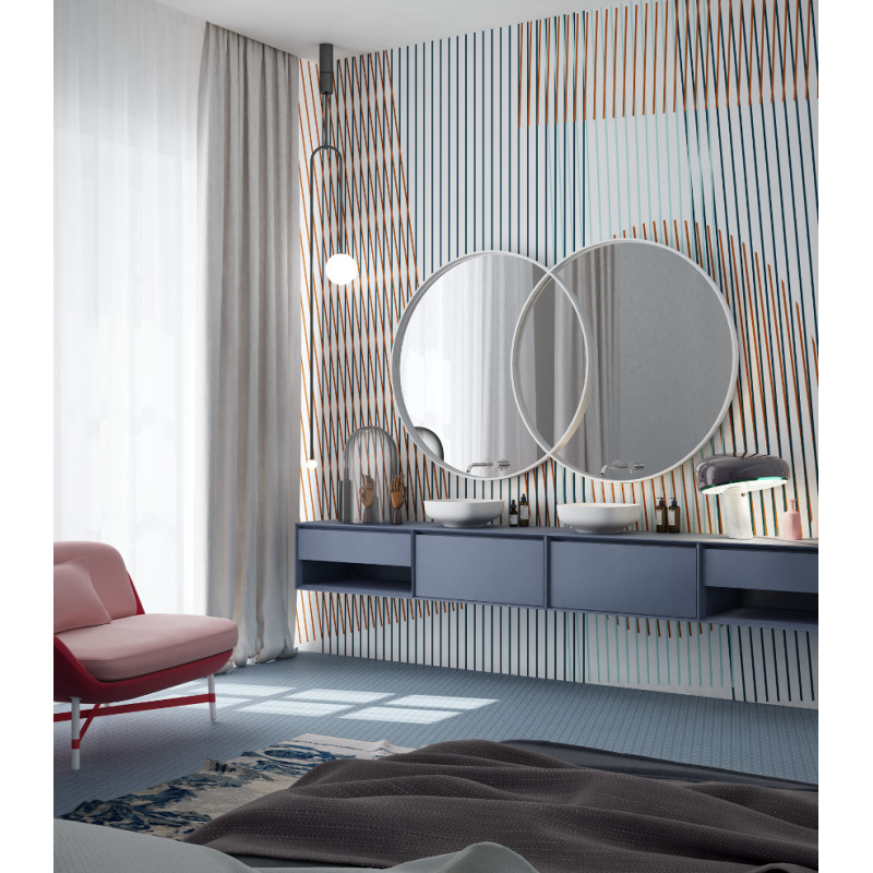 Дизайнерські шпалери "Векторний орнамент 03" / wallpaper bathroom