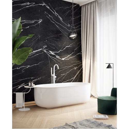 Дизайнерские обои "Черный мрамор" / wallpaper bathroom