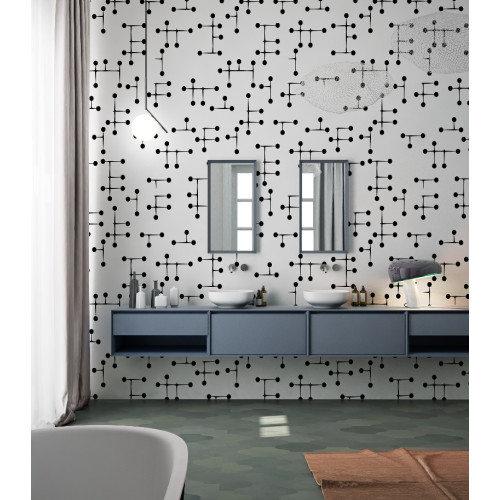 Дизайнерские обои "Атом" / wallpaper bathroom