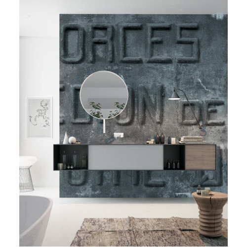 Дизайнерские обои "Бронзовые буквы" / wallpaper bathroom