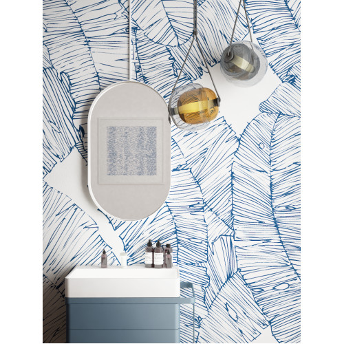 Дизайнерские обои "Пальмы в линию" / wallpaper bathroom