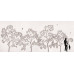 Дизайнерские обои Graffiti Chinoiserie Sepia by Yevhenii Litvinenko