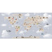 Безшовні дитячі фотошпалери Cloud map