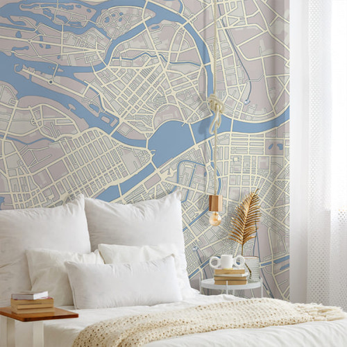 Бесшовные обои "Map of Amsterdam"