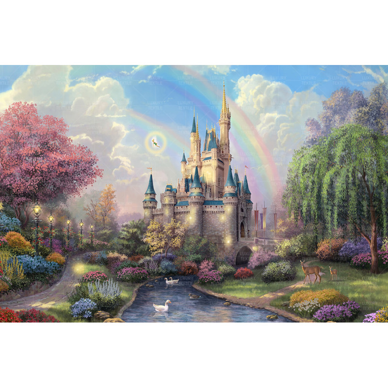 Безшовні дитячі фотошпалери Princess castle