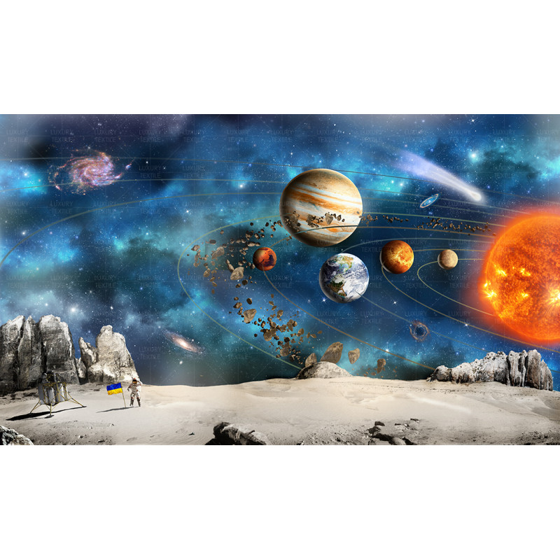 Безшовні дитячі фотошпалери Space