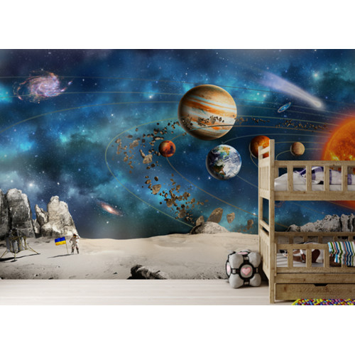 Бесшовные детские фотообои Space